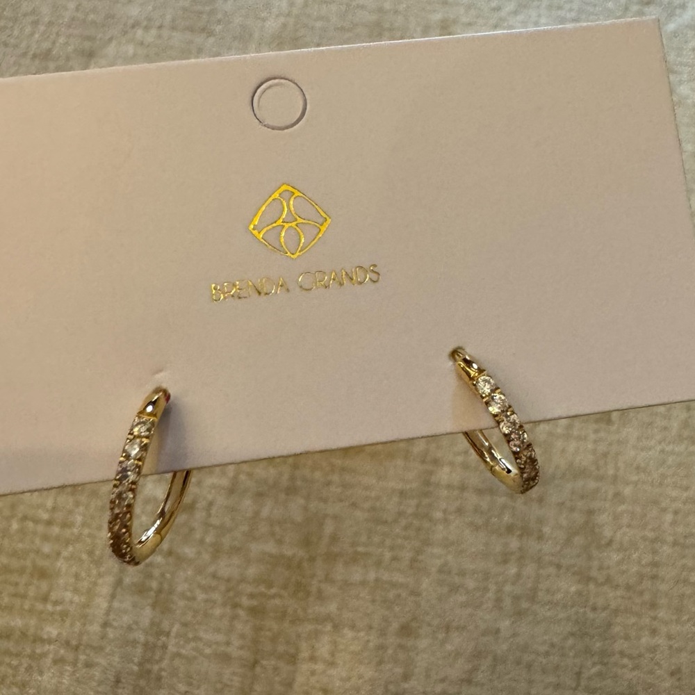 Smith & Co. Gold & Brenda Diamond Huggie Earrings - Picture 3 of 3